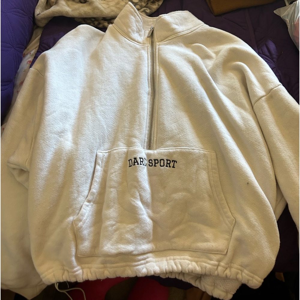 Darc sport white sweater zip up